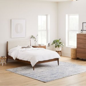 Seesme Teak Wood Queen Size Bed Without Storage