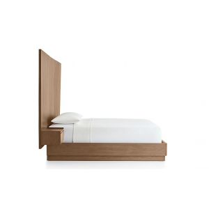 Liggjy King Size Bed Without Storage With Wall Mounted Backrest
