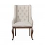 Root Teak Wood Upholstered Dining Chair