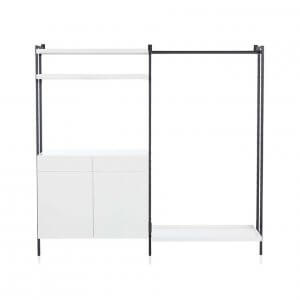 Vuci Metal Modular Clothing Rack With Cabinet