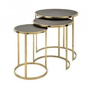 Tomb Stainless Steel 3 Piece Nesting Tables