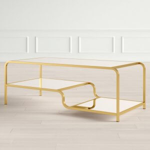 Spro Coffee Table in Gold Finish