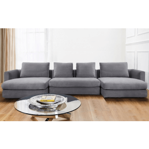 Shapesly U-Shape Velvet Sofa