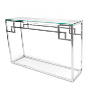 Lato Console Table, Stainless Steel